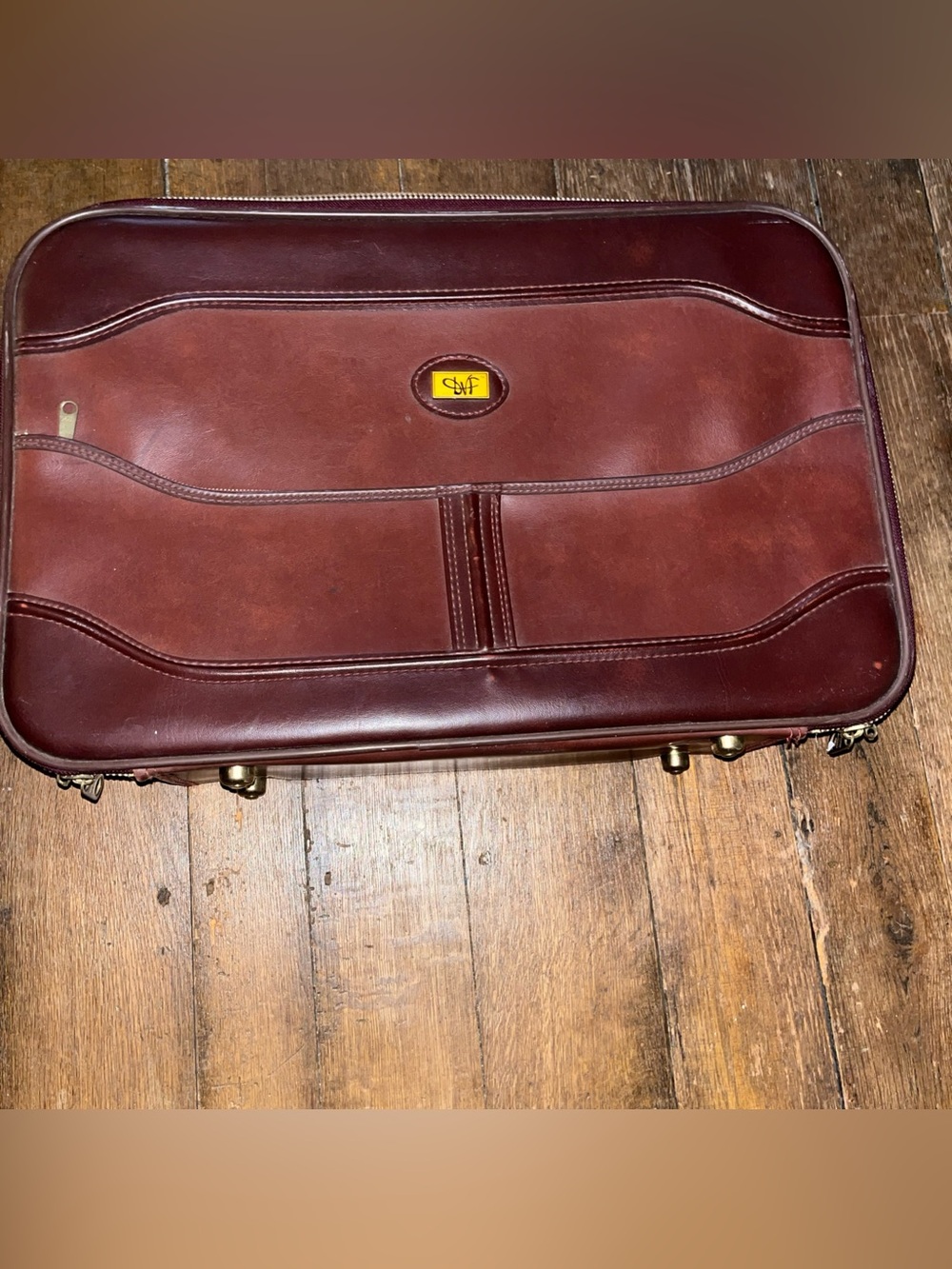 Vintage 1980s Diane Von Furstenberg Brown Leather Suitcase
